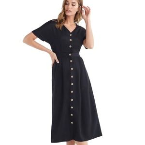 NWT Vetta Capsule Black Two Piece Midi Dress